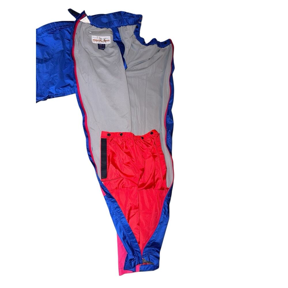Vintage 90s Montbell Ski Pants Neon Colorblock Mountaineering GORPCORE Full Zip - Picture 5 of 11
